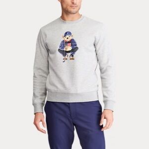 Polo by Ralph Lauren Gray Sweatshirt with Blue Graphic